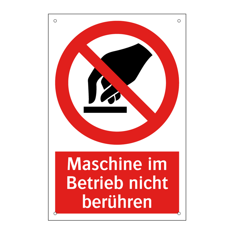 Maschine im Betrieb nicht berühren