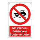 Maschinen- betriebene Boote verboten