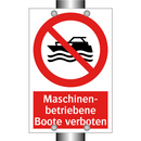 Maschinen- betriebene Boote verboten
