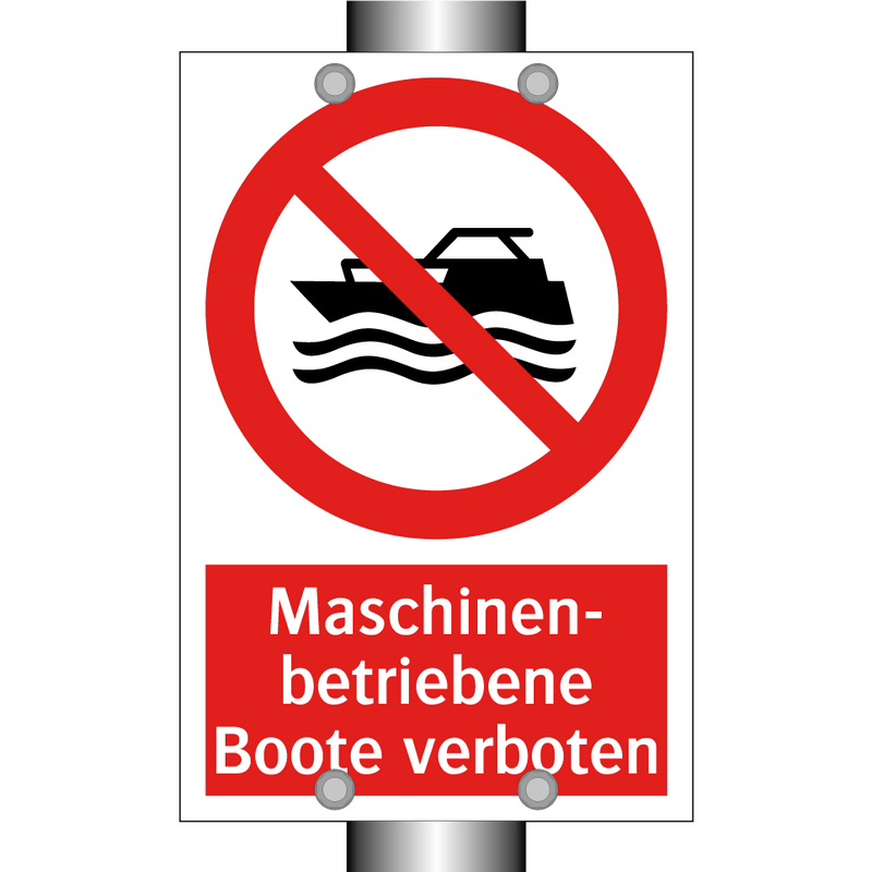 Maschinen- betriebene Boote verboten