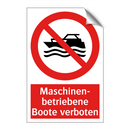 Maschinen- betriebene Boote verboten