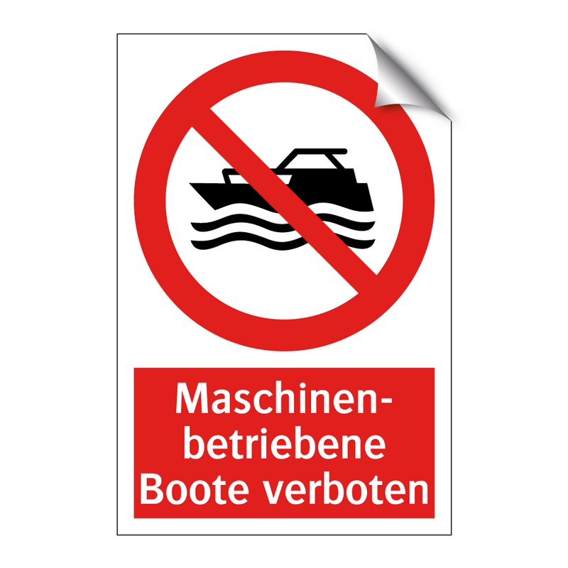 Maschinen- betriebene Boote verboten