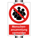 Menschen- ansammlung vermeiden