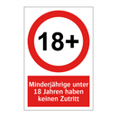 Minderjährige unter 18 Jahren haben keinen Zutritt