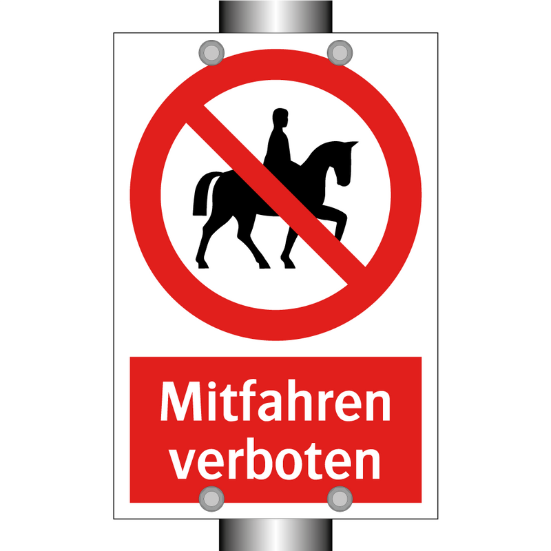 Mitfahren verboten