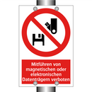 Mitführen von magnetischen oder elektronischen Datenträgern verboten