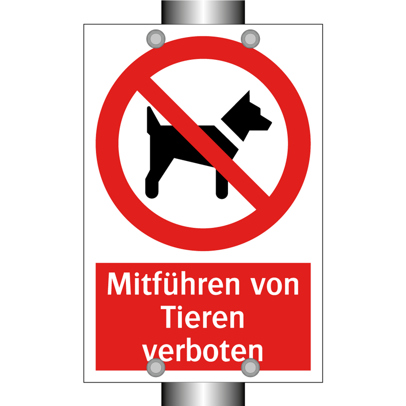 Mitführen von Tieren verboten