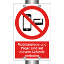 Mobiltelefone und Pager sind auf diesem Gelände verboten