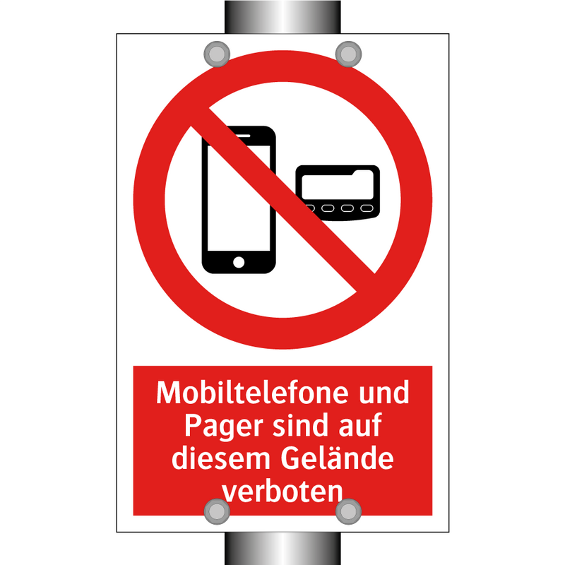 Mobiltelefone und Pager sind auf diesem Gelände verboten