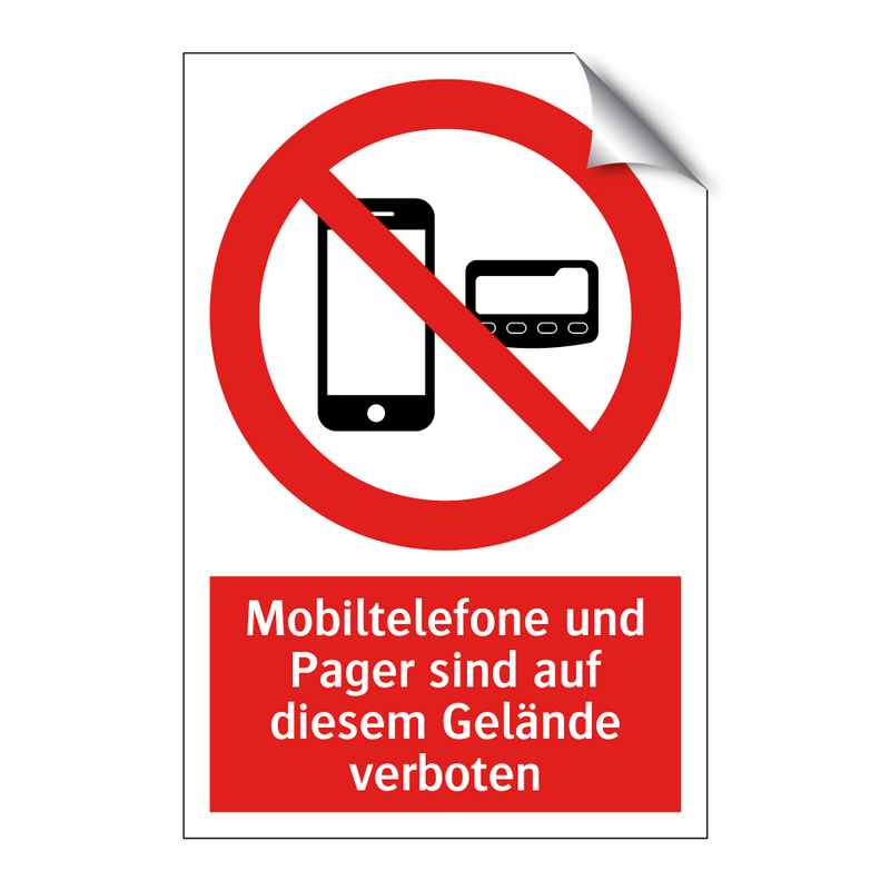 Mobiltelefone und Pager sind auf diesem Gelände verboten
