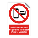 Mobiltelefone und Pager sind auf dieser Website verboten