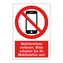 Mobiltelefone verboten. Bitte schalten Sie Ihr Mobiltelefon aus!