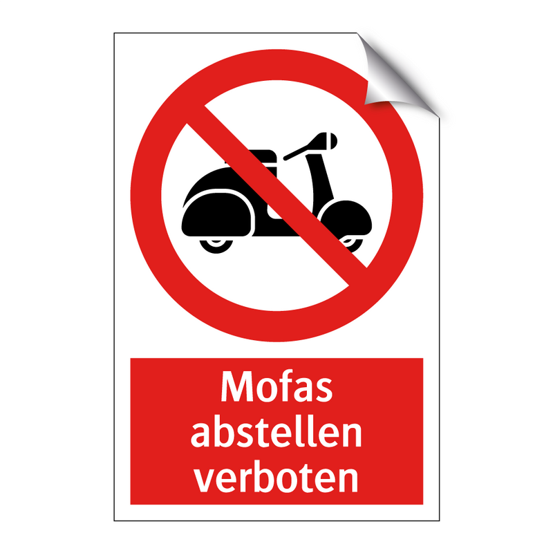 Mofas abstellen verboten