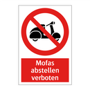 Mofas abstellen verboten