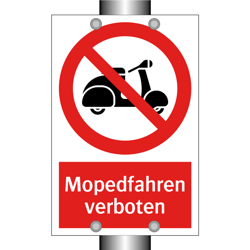Mopedfahren verboten