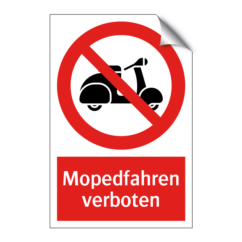 Mopedfahren verboten