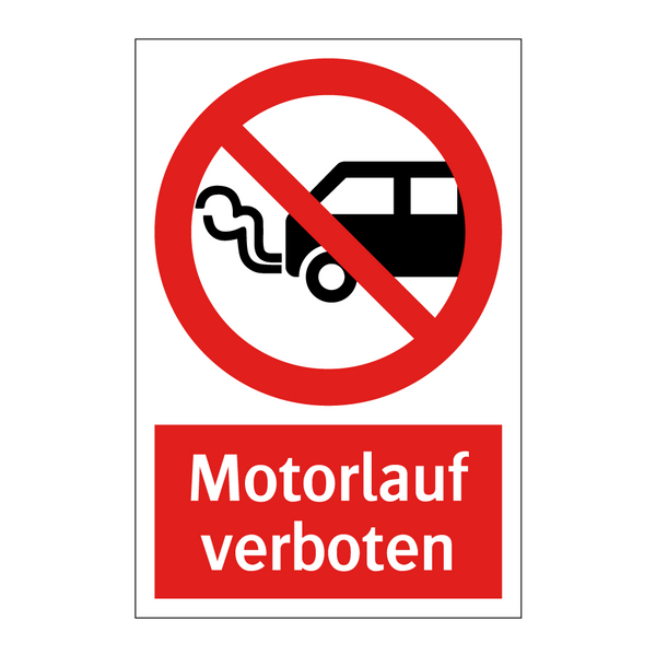 Motorlauf verboten