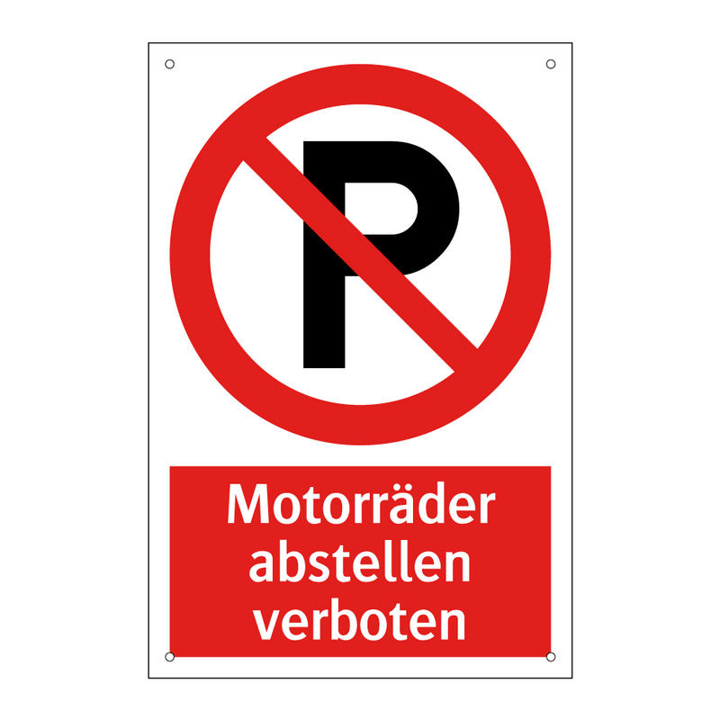 Motorräder abstellen verboten