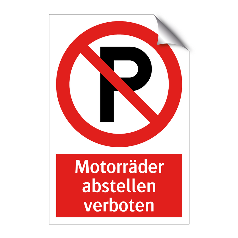 Motorräder abstellen verboten