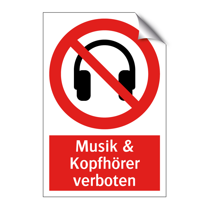 Musik & Kopfhörer verboten