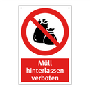 Müll hinterlassen verboten