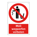 Müll wegwerfen verboten