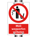 Müll wegwerfen verboten
