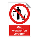 Müll wegwerfen verboten