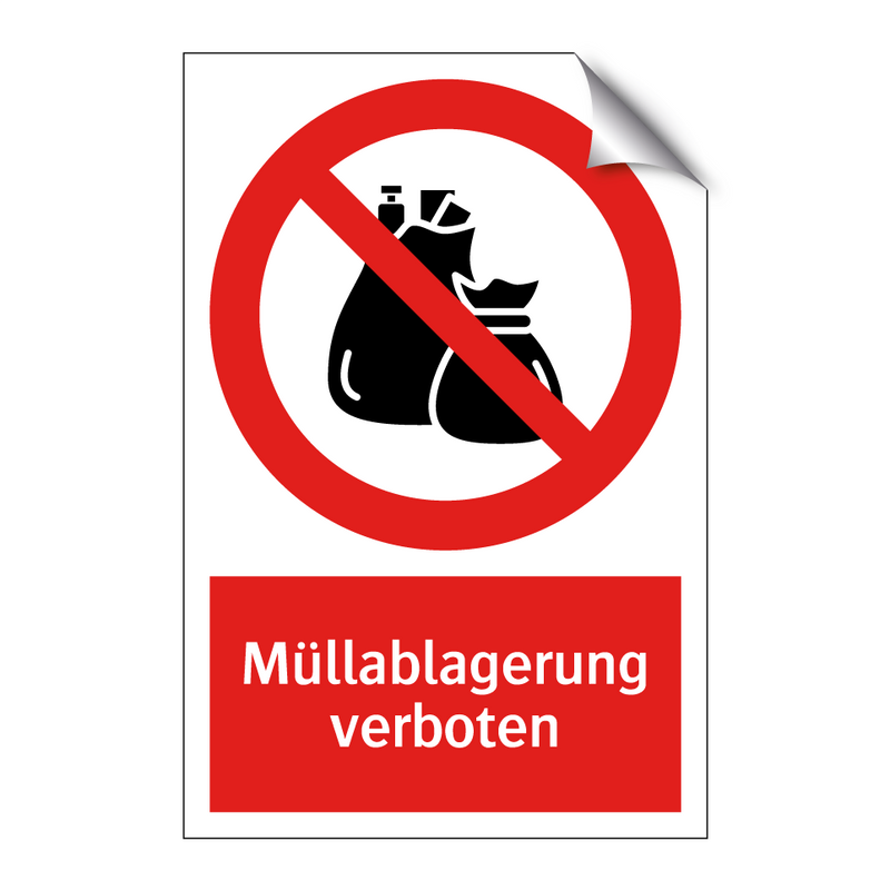 Müllablagerung verboten