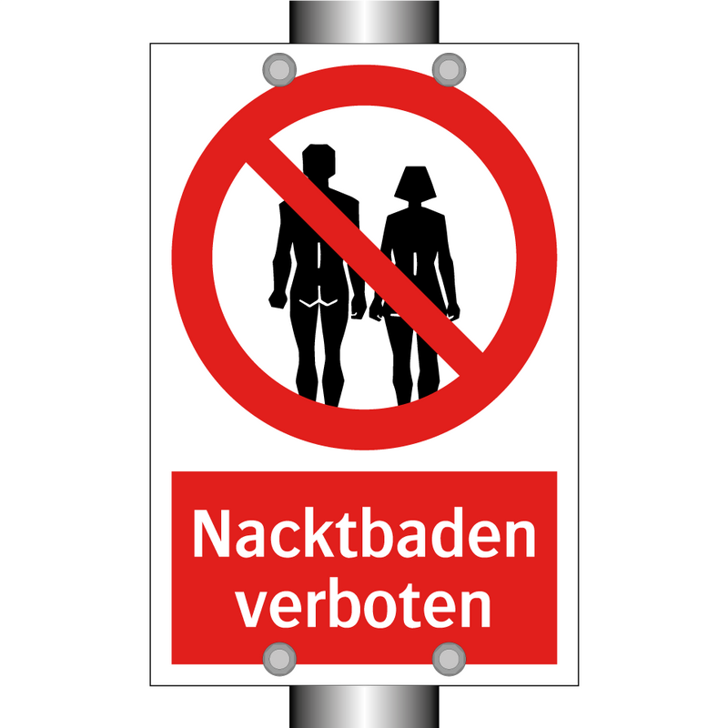 Nacktbaden verboten