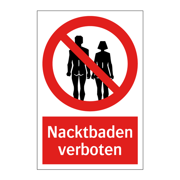 Nacktbaden verboten