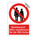 Nacktbereich - Bitte respektieren Sie die FKK-Kultur