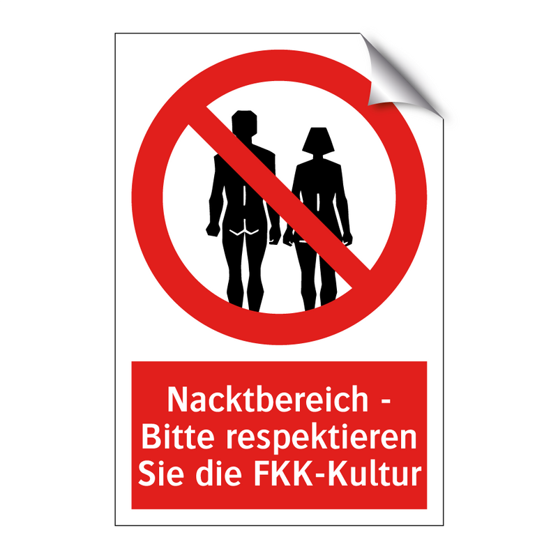 Nacktbereich - Bitte respektieren Sie die FKK-Kultur