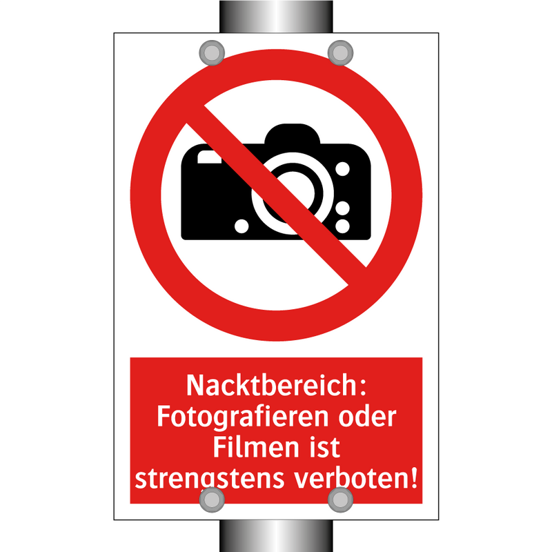 Nacktbereich: Fotografieren oder Filmen ist strengstens verboten!