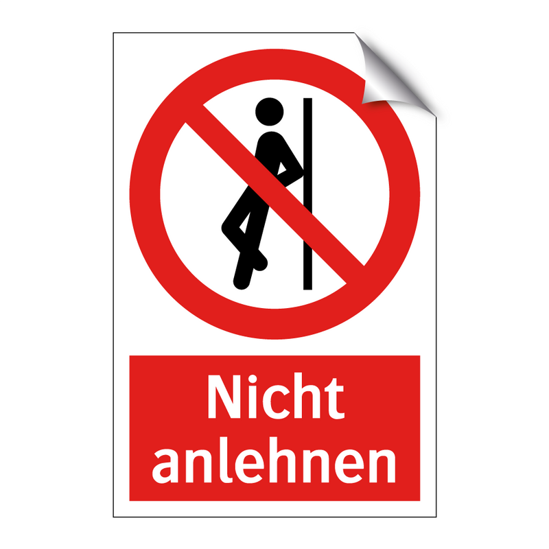 Nicht anlehnen