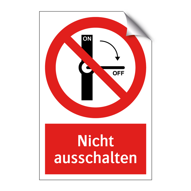 Nicht ausschalten