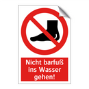 Nicht barfuß ins Wasser gehen!