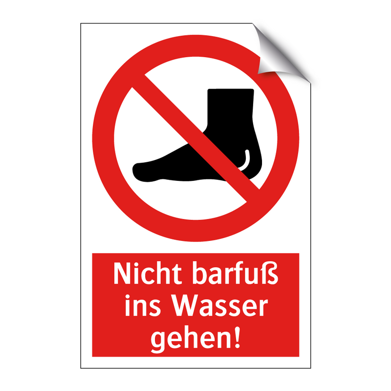 Nicht barfuß ins Wasser gehen!