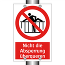 Nicht die Absperrung überqueren