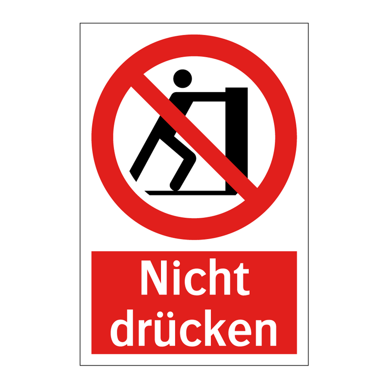 Nicht drücken