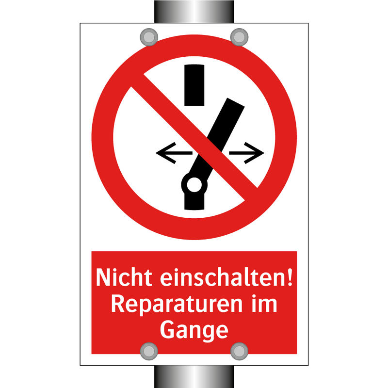 Nicht einschalten! Reparaturen im Gange