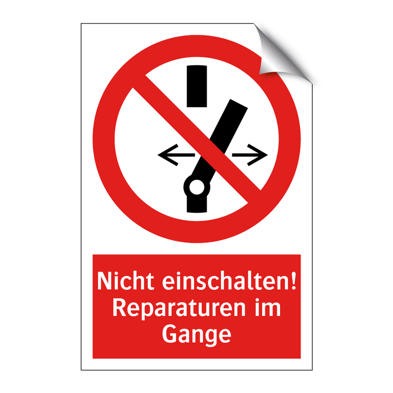 Nicht einschalten! Reparaturen im Gange