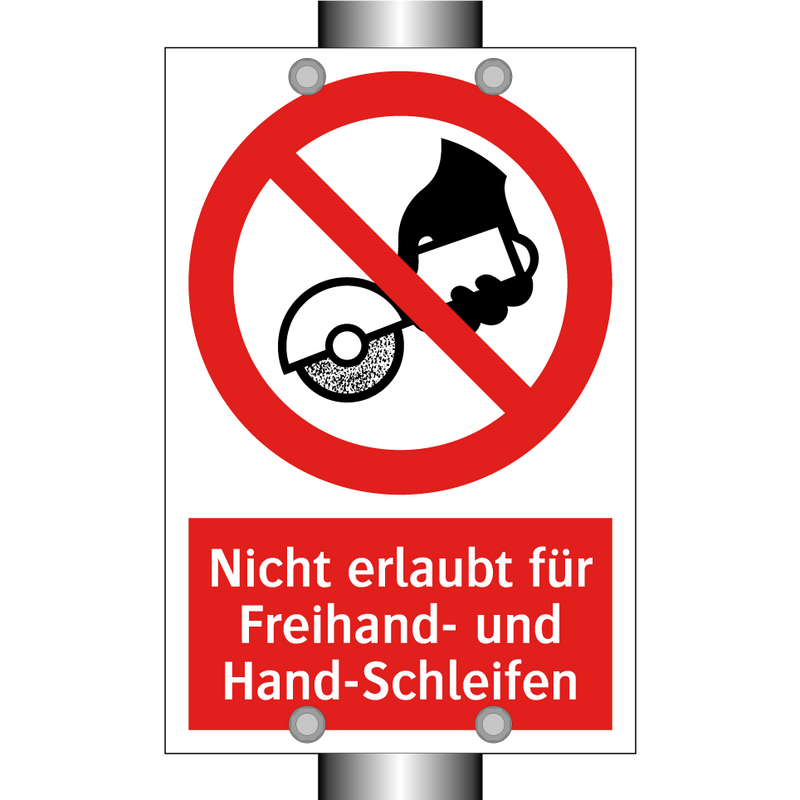 Nicht erlaubt für Freihand- und Hand-Schleifen