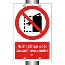 Nicht falten oder zusammenschieben