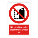 Nicht falten oder zusammenschieben