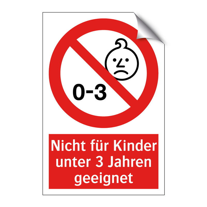 Nicht für Kinder unter 3 Jahren geeignet