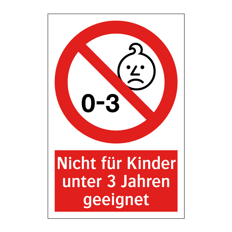 Nicht für Kinder unter 3 Jahren geeignet