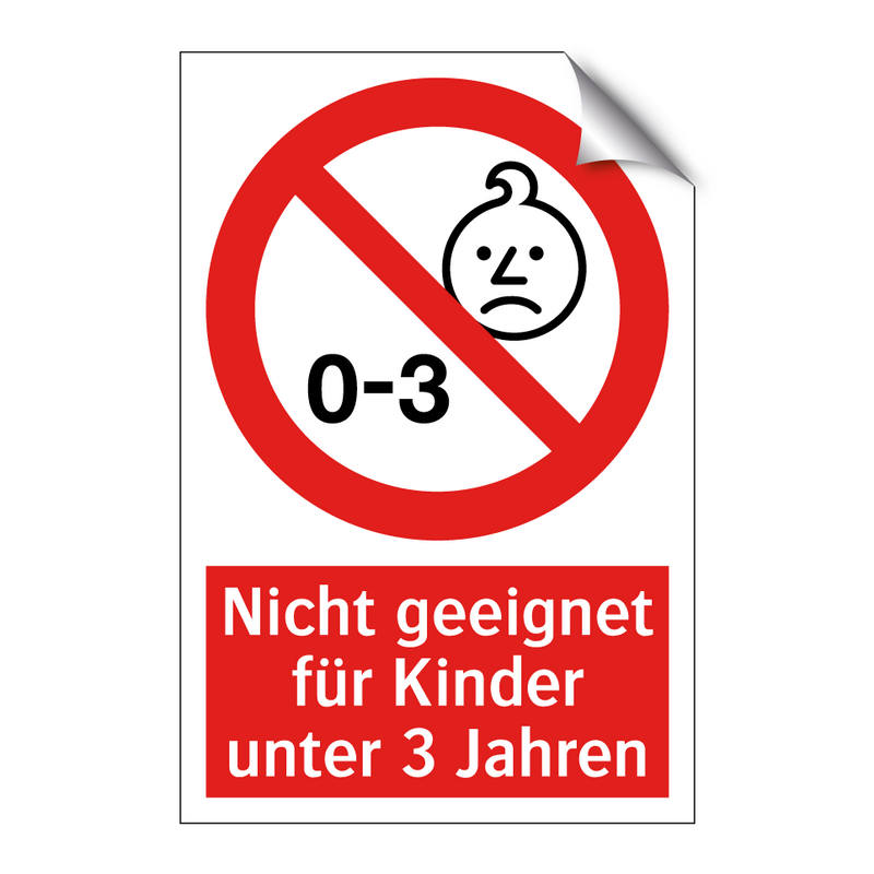 Nicht geeignet für Kinder unter 3 Jahren