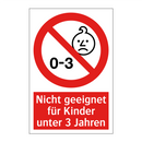 Nicht geeignet für Kinder unter 3 Jahren