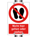 Nicht hier gehen oder stehen